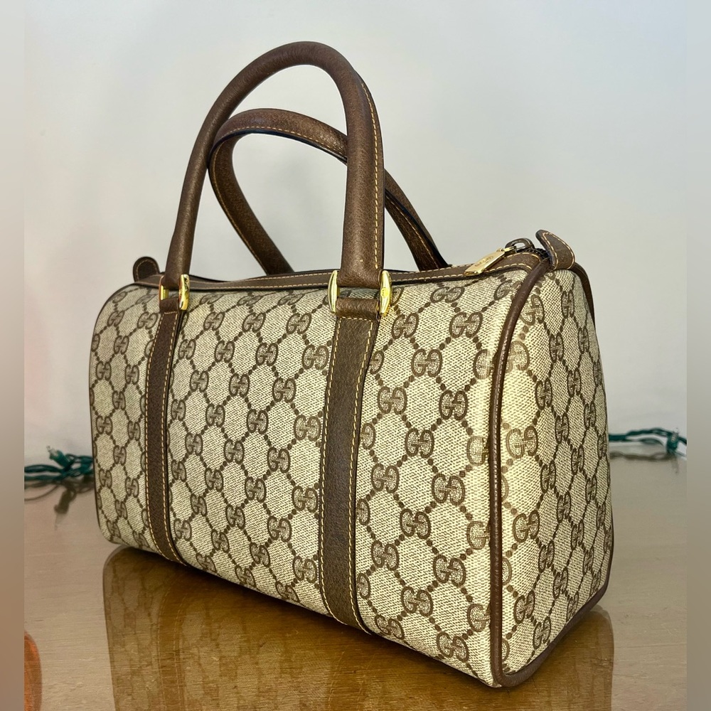SOLD: Vintage Gucci Sherry Line Boston Bag Authentic 1980’s w/Dust Cover - Picture 5 of 17